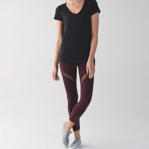 lululemon athletica Wine Mesh-Inset Leggings